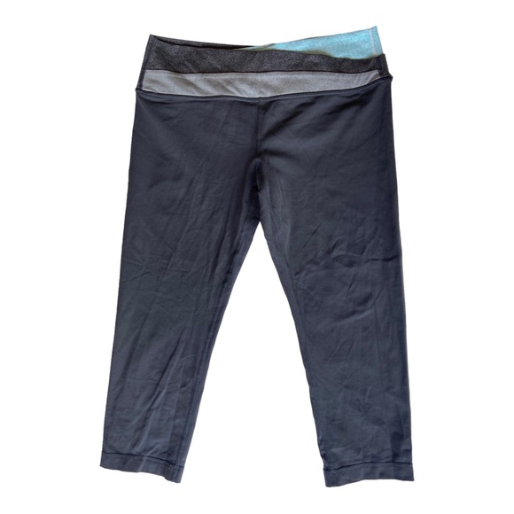 lululemon athletica Pants - Lululemon Astro Wunder Under II Crop Leggings Size 10 Gray Grey Running Yoga Gym